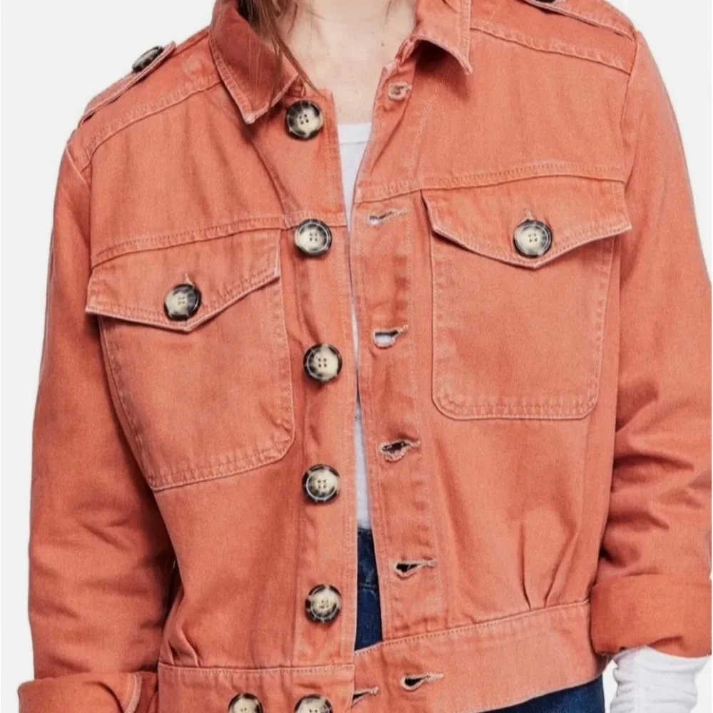 NWOT Free People Jean jacket - Picture 1 of 5